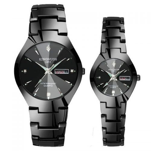 Kingnous Lovers Wrist Watches for Couple with Date & Time - Javsh